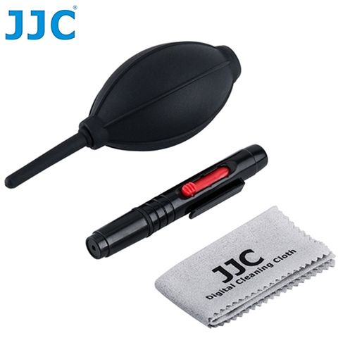 JJC 3-in-1相機鏡頭保養清潔組(含清潔吹氣球+鏡頭拭鏡筆+鏡頭拭鏡布 共3樣/組)