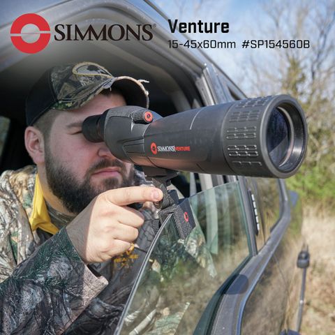 【美國 Simmons 西蒙斯】Venture 冒險系列 15-45x60mm 防水賞鳥型單筒望遠鏡 SP154560B (公司貨)