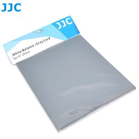 JJC 二合一18%灰卡+90%反射白平衡卡GC-1(A4大小約20x25cm,2片裝,可測光.校正white balance手持2合1gray card 18 灰校色溫