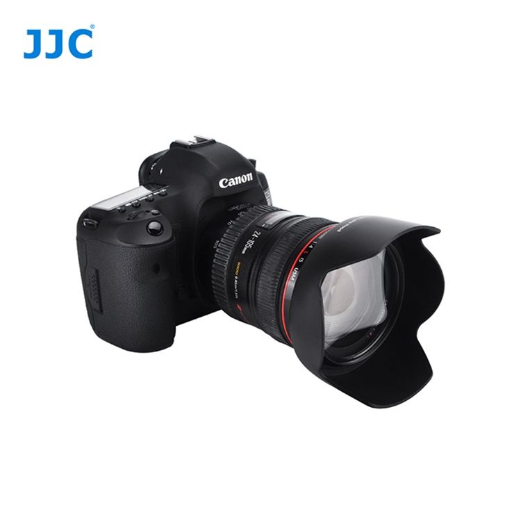 JJC 副廠花瓣型Canon蓮花遮光罩EW-83H遮光罩(可倒扣反裝同Canon原廠遮光罩)EW83H遮光罩LH-83H 太陽罩lens hood