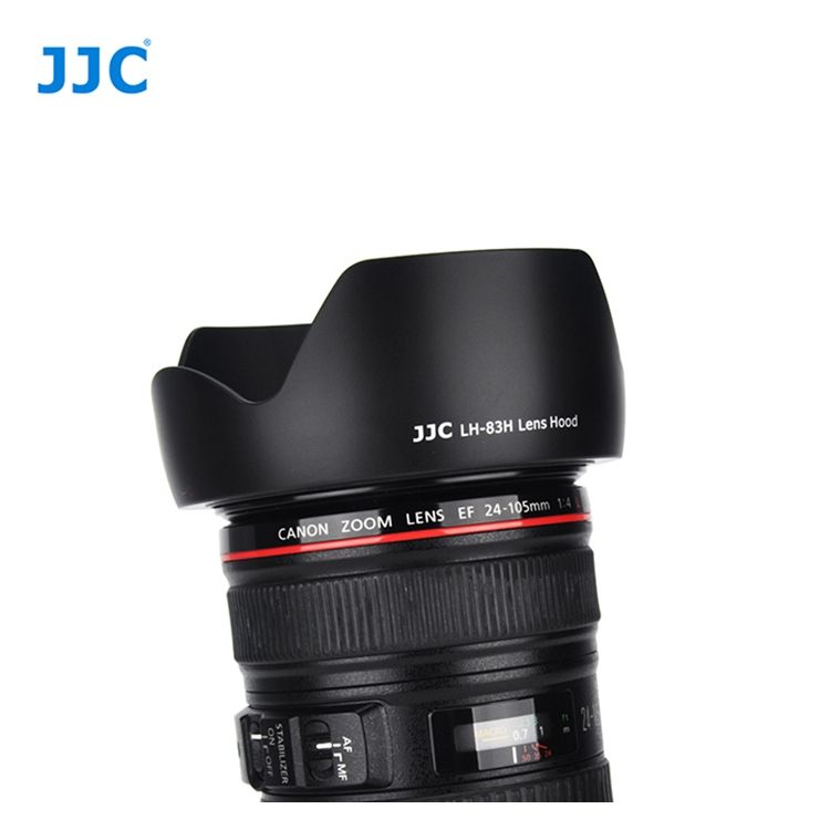 JJC 副廠花瓣型Canon蓮花遮光罩EW-83H遮光罩(可倒扣反裝同Canon原廠遮光罩)EW83H遮光罩LH-83H 太陽罩lens hood