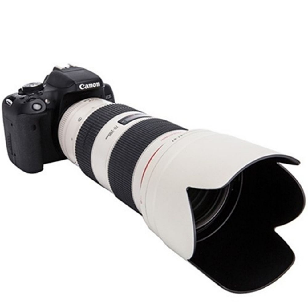 JJC 白色Canon副廠第2代EF 70-200mm F2.8L II III IS USM小白遮光罩ET-87遮光罩LH-87(W)相容佳能原廠遮光罩