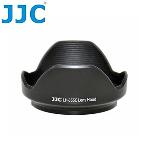 (黑色)JJC具啞紋可倒扣OLYMPUS副廠LH-55C遮光罩LH-J55C適 MZD 12-50mm 1:3.5-6.3 EZ ED M.Zuiko Digital f3.5--6.3 EZ