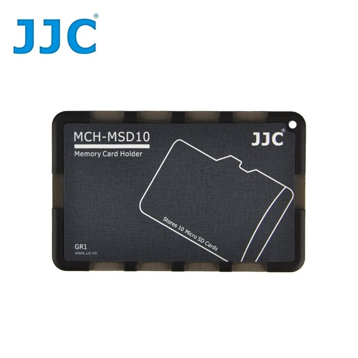 JJC 名片型10張T-FlashTF記憶卡收納盒(即放10張Micro SDMirco SDHC或Micro SDXC卡儲存盒)記憶卡儲藏盒保護盒放置盒,可放口袋皮夾錢包,隨身好攜帶