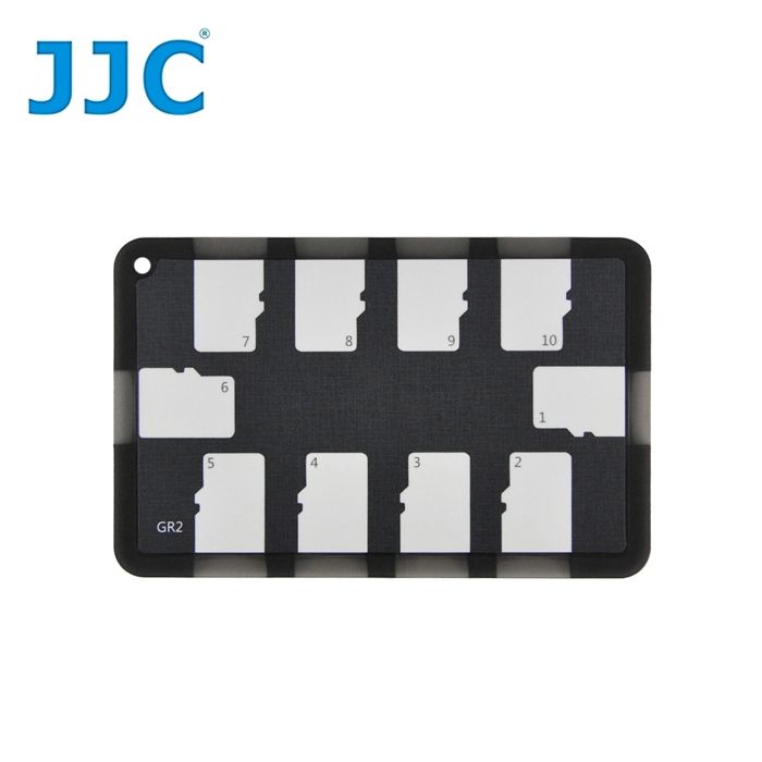 JJC 名片型10張T-FlashTF記憶卡收納盒(即放10張Micro SDMirco SDHC或Micro SDXC卡儲存盒)記憶卡儲藏盒保護盒放置盒,可放口袋皮夾錢包,隨身好攜帶