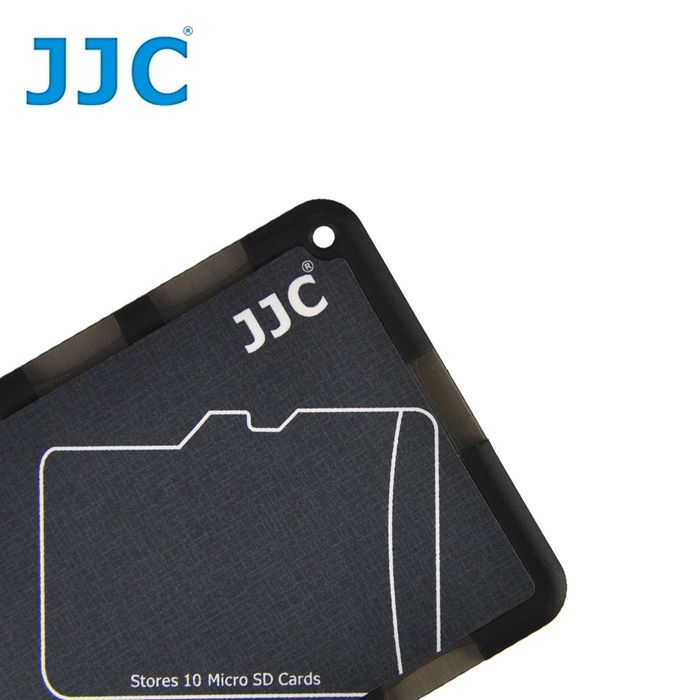 JJC 名片型10張T-FlashTF記憶卡收納盒(即放10張Micro SDMirco SDHC或Micro SDXC卡儲存盒)記憶卡儲藏盒保護盒放置盒,可放口袋皮夾錢包,隨身好攜帶