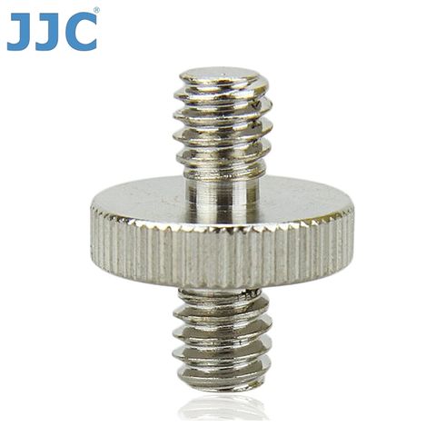 JJC鍍鉻銅1/4"male to 1/4"male GM1414(1/4吋公螺牙互轉,將母1/4"螺絲孔轉成公1/4"螺牙)公1/4"螺絲與公1/4"螺絲互轉二分轉二分