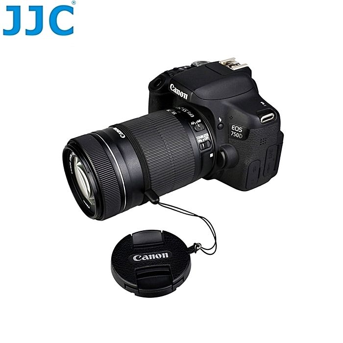 JJC 副廠Canon佳能原廠58mm鏡頭蓋用貼皮含防丟繩CS-C58(適E-58 II;真皮Nappa皮革製)