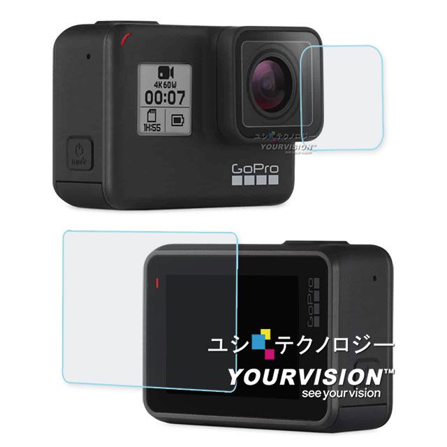  GoPro HERO7 相機鏡頭+觸控螢幕 鋼化玻璃膜 螢幕貼