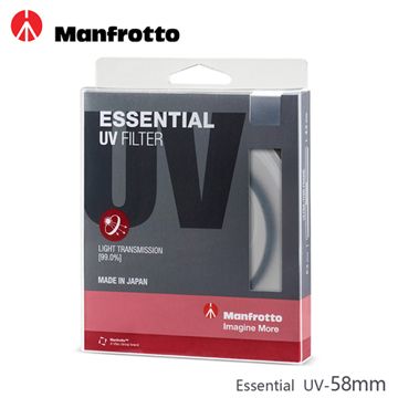 Manfrotto 曼富圖 58mm UV鏡 Essential濾鏡系列