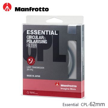 Manfrotto 曼富圖 62mm CPL鏡 Essential濾鏡系列