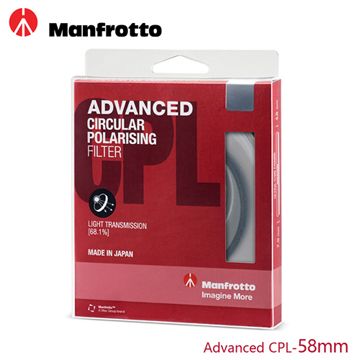 Manfrotto 曼富圖 58mm CPL鏡 Advanced濾鏡系列