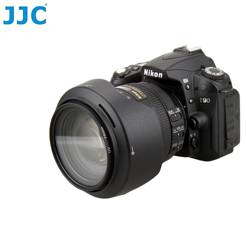JJC 尼康副廠遮光罩LH-53適Nikkor AF-S DX 24-120mm F/4G可倒扣反裝F4G相容Nikon原廠遮光罩HB-53遮光罩1:4G