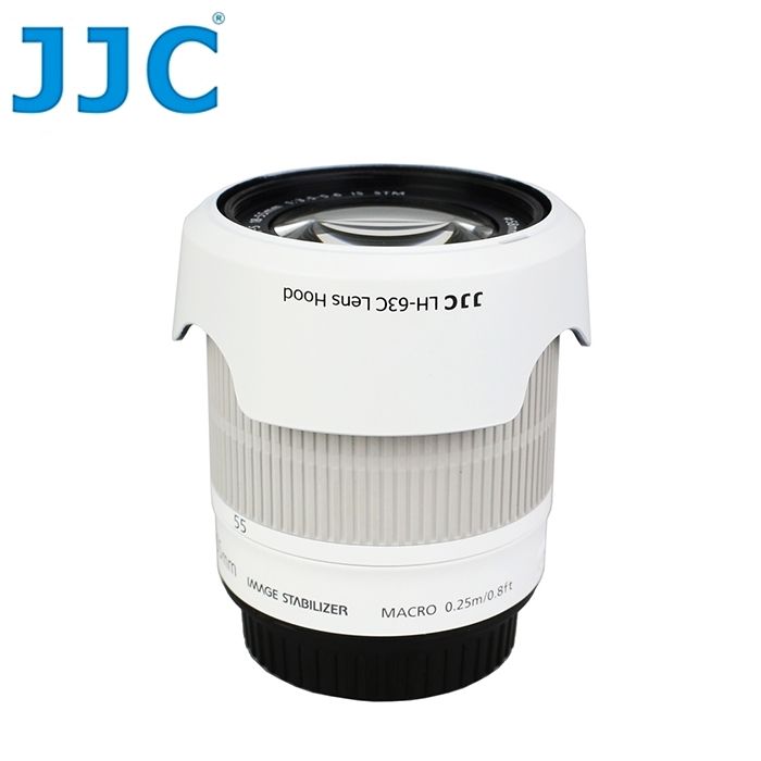 JJC (LH-63C WHITE白色)副廠Canon光罩EW-63C遮光罩相容Canon原廠遮光罩EW63C遮光罩lens hood遮陽罩