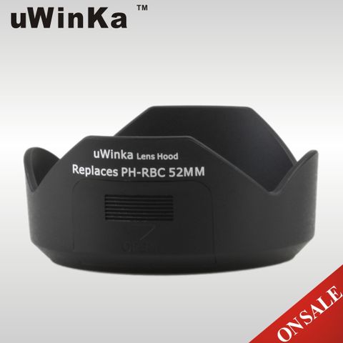 uWinka副廠Pentax遮光罩PH-RBC 52mm遮光罩,相容原廠PHRBC52(可反裝反扣,附CPL窗)適smc PENTAX-DA 18-55mm F3.5-5.6 AL WR