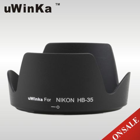 uWinka尼康副廠遮光罩HB-35遮光罩適Nikon 18-200mm f/3.5-5.6G VR II DX AF-S Nikkor f3.5-5.6 G相容原廠遮光罩HB35太陽罩lens hood