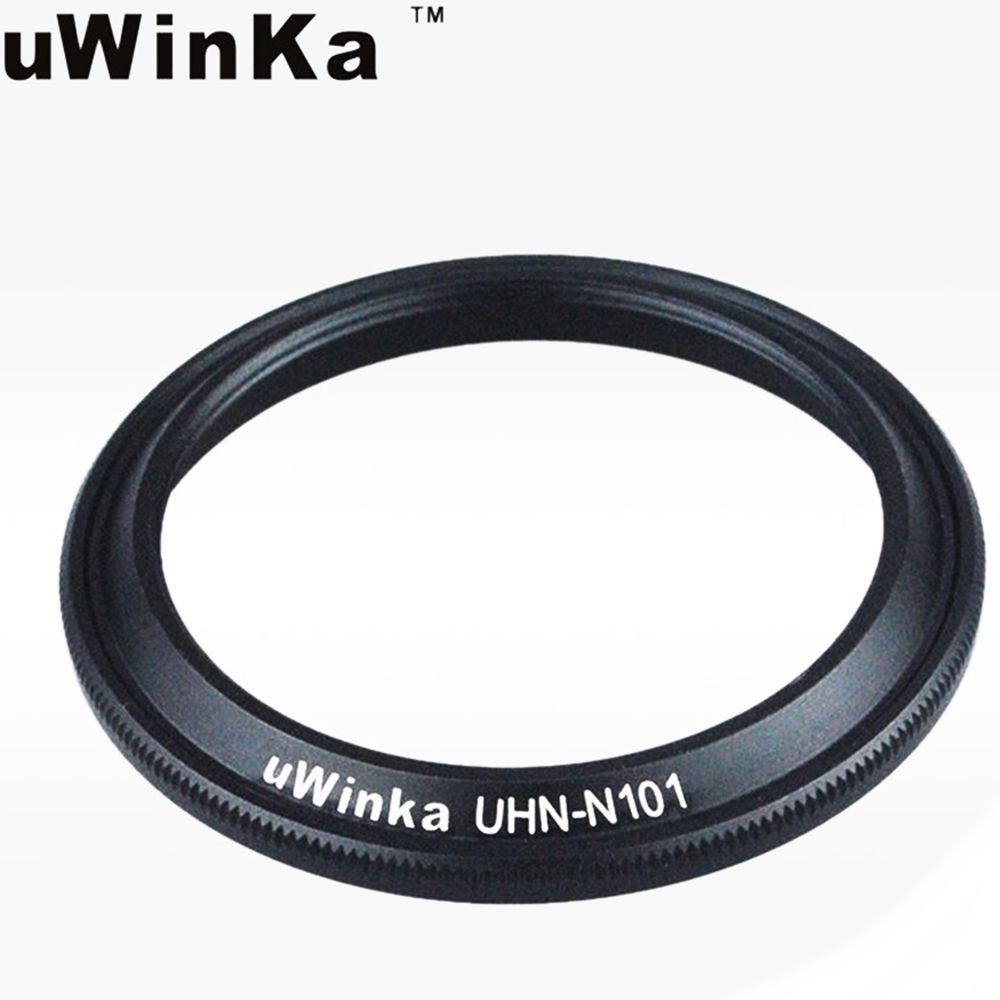 uWinka 尼康Nikon副廠遮光罩適1 Kikkor 10mm f/2.8遮光罩(40.5mm螺牙式遮光罩,相容NIKON原廠HN-N101遮光罩)太陽罩f2.8 1:2.8 lens hood,可搭配HC-N101鏡頭和34mm