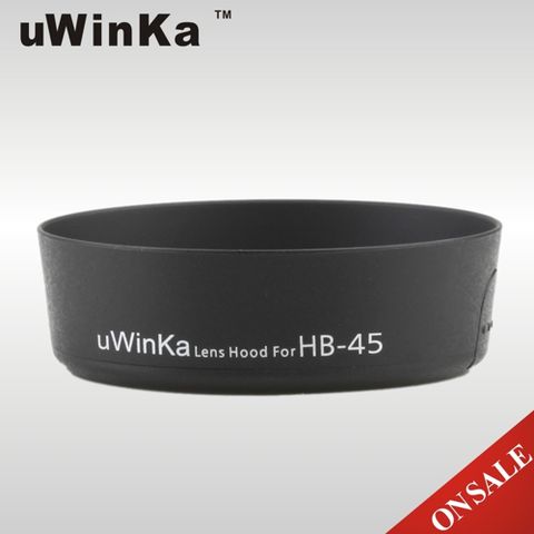 uWinka副廠Nikon尼康HB-45遮光罩適Nikkor 18-55mm f/3.5-5.6G VR II AF-S DX AFS f3.5-5.6 G(可反裝倒扣相容原廠遮光罩)HB45太陽罩,可替代HB-33 lens hood
