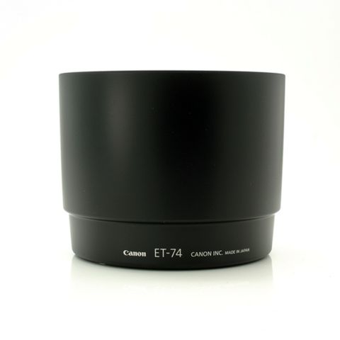 原廠CANON正品遮光罩ET-74遮光罩(內裡是黑色吸光絨,可反裝反扣倒裝)ET74遮光罩lens hood適EF 70-200mm F4L IS USM f/4L L小小黑f4.0