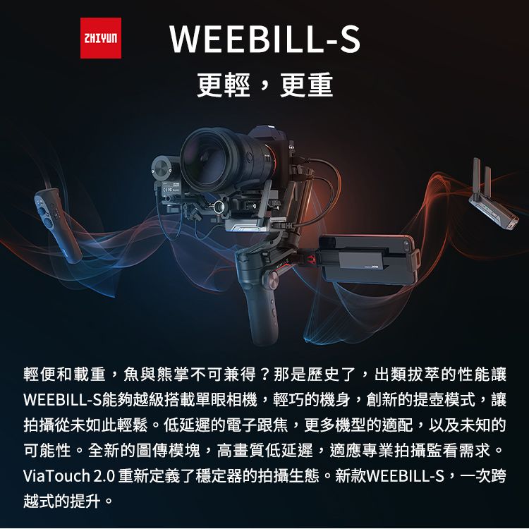 智雲ZHIYUN WEEBILL S 相機三軸穩定器-標準套裝公司貨- PChome 24h購物