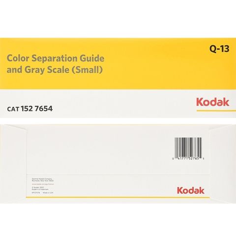 美國KODAK柯達Q-13專業校色卡校色板校色卡灰階卡（2片套裝）標準色卡數位典藏色階卡Color Separation Guide &amp; Gray Scale適商業攝影