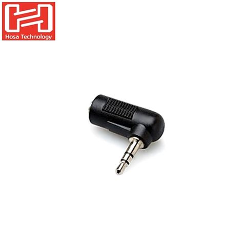 Hosa鍍金GMP-272垂直立體聲耳機3.5mm轉接器TRS耳機轉接頭Female 1/8" to Angled Male 1/8"即1/8 inch(3.5mm) TRS Right Angle Adaptor