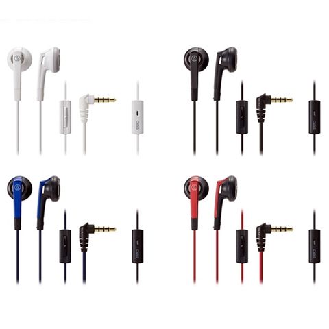 audio-technica 鐵三角 半密閉型耳塞式線控耳機耳麥ATH-C505iS(電容式麥克風;φ15mm驅動單元;附捲線固定器)