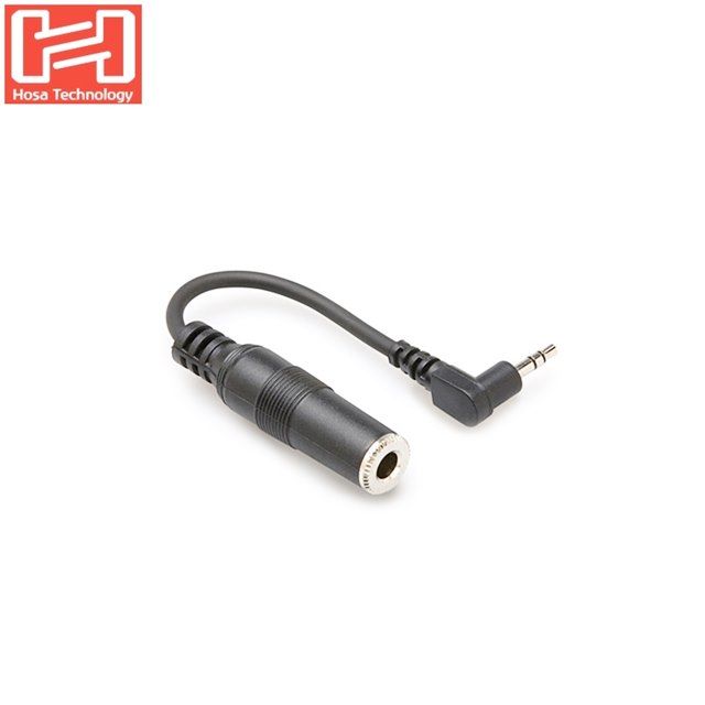 HOSA 美國耳機音源線L型TRS立體聲3.5mm轉6.35mm音源線 Headphone Adaptor 1/4 in TRS to Right-angle 3.5 mm TRS