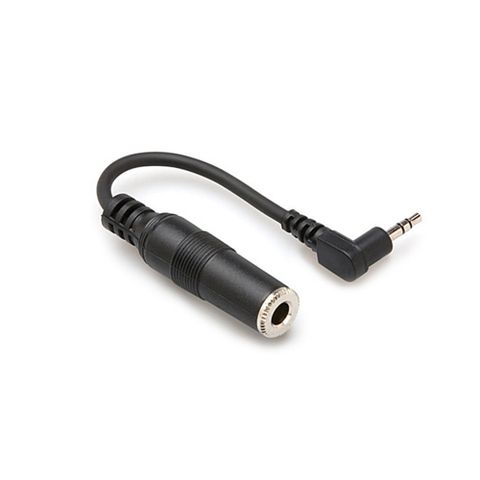 HOSA L型耳機音訊線TRS立體聲3.5mm轉6.35mm音源線Headphone Adaptor 1/4 in TRS to Right-angle 3.5 mm TRS