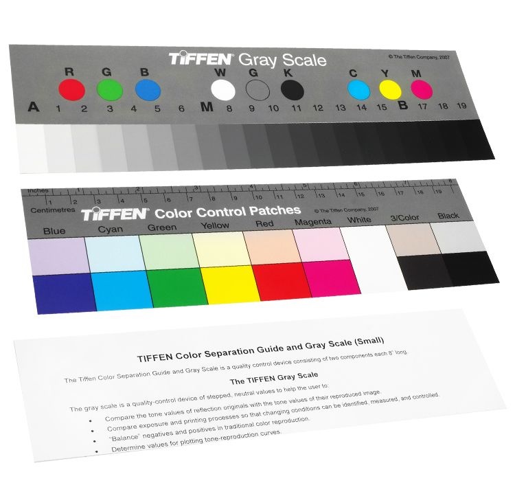 TIFFEN 天芬Q-13校色卡校色板(2片套裝)專業色卡標準色卡數位典藏色階卡商業攝影校色卡灰階卡標準灰卡