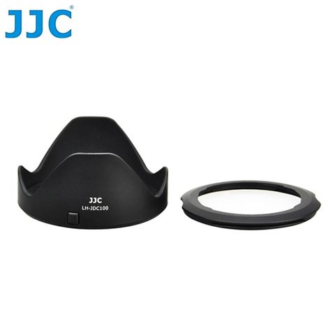 JJC副廠Canon佳能LH-DC100遮光罩+FA-DC67B相機轉接環(可反扣反裝倒裝,並可裝67mm保護鏡頭蓋濾鏡)適G3 X SX70 SX60 SX50 SX40 HS SX30 SX20 SX10 SX1 IS lens hood太陽罩遮陽罩