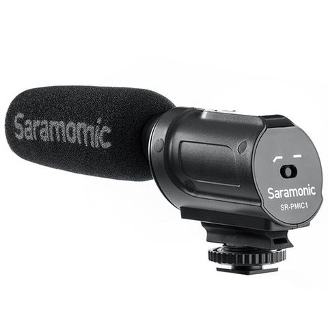 Saramonic超心型指向性電容式麥克風SR-PMIC1電容麥克風3.5mm輸出MIC附防風罩支援plug-in