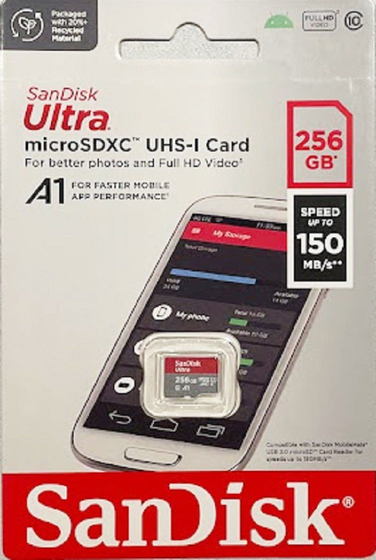 SanDisk 256GB【Ultra 100MB/s】Ultra microSDXC UHS-I C10 A1 SDSQUAR-256G 記憶卡-  PChome 24h購物