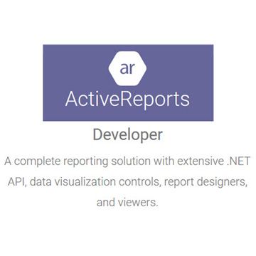 ActiveReports Standard 標準版 (報表生成工具) 單機授權 (下載)