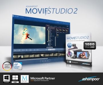 Ashampoo Movie Studio 2 - 全新製作影片和剪輯大師軟體 (多國語言下載版)影片剪輯大師 ～ 剪輯、轉換和製作個人視訊及去除廣告，新增效果