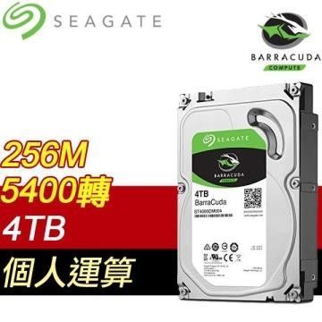 【南紡購物中心】 Seagate 希捷 新梭魚 4T 5400轉 256M SATA3 3.5吋硬碟(ST4000DM004-3Y)