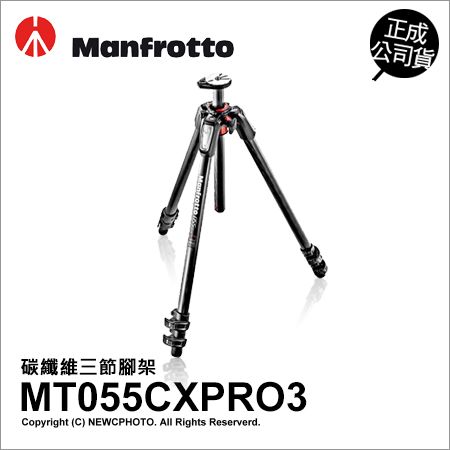 Manfrotto 曼富圖 【南紡購物中心】  MT055CXPRO3 新055系列碳纖維三節腳架 (無雲台)