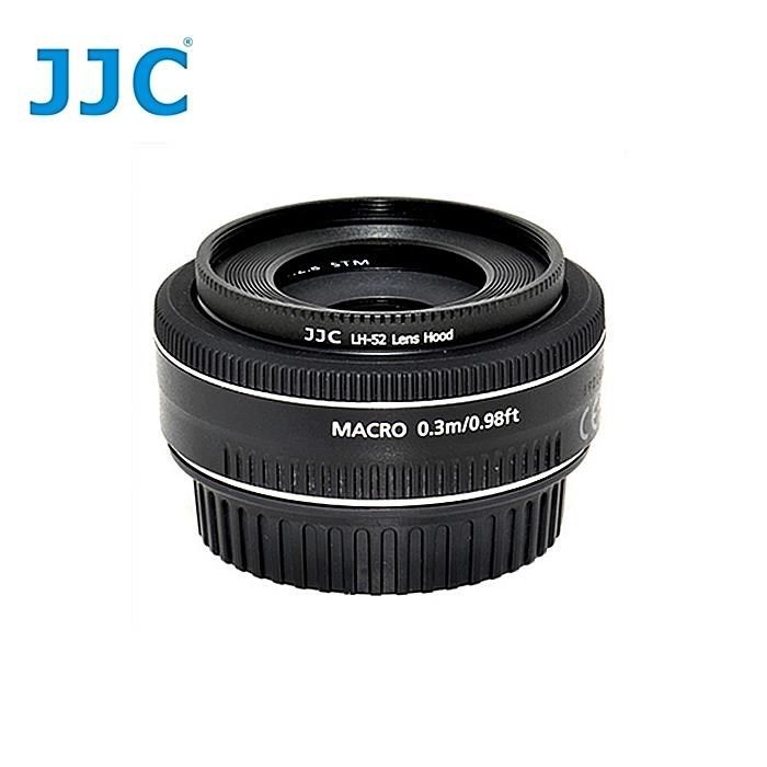 JJC 【南紡購物中心】 副廠Canon遮光罩LH-52(金屬,可接52mm濾鏡)ES-52適EF 40mm EF-S 24mm f2.8 STM