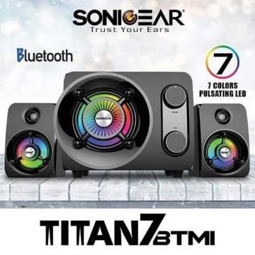 SonicGear 【南紡購物中心】 新加坡電競品牌  TITAN 7 PRO 泰坦星7號 2.1聲道幻彩藍芽無線喇叭