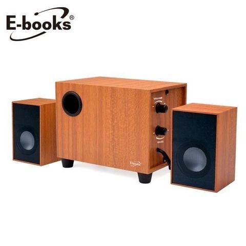 【南紡購物中心】 E-books D27 重低音2.1聲道木質多媒體喇叭