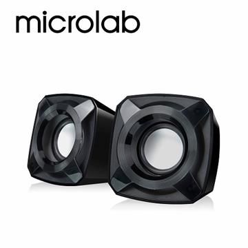 【南紡購物中心】 【Microlab】B16黑晶鑽 USB 2.0聲道 多媒體音箱亮麗黑晶鑽造型，音量大音質棒、輕巧體型不占空間
