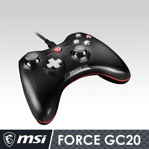 【南紡購物中心】 MSI微星Force GC20 (PC /PS3 /Android三平台) 搖捍控制器遊戲手把