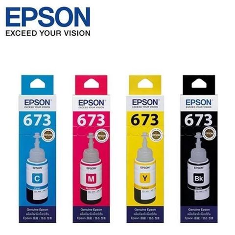 EPSON 愛普生 T673原廠盒裝墨水匣 (1黑3彩) T673100 T673200 T673300 T673400