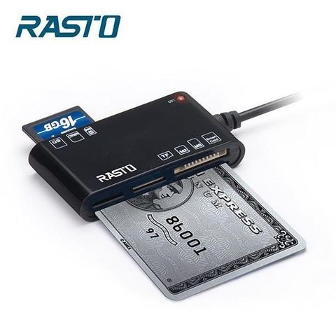 【南紡購物中心】RASTO RT3 晶片ATM+五合一記憶卡複合讀卡機