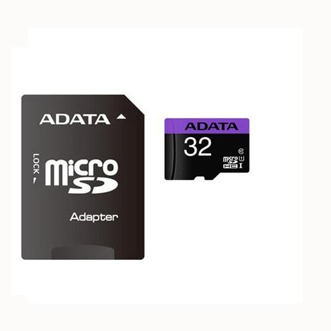 ADATA 威剛 32GB Premier MicroSDHC(C10) UHS-I U1 記憶卡 - 附轉卡