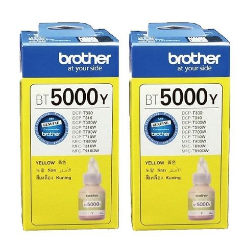 BROTHER 兄弟牌 【南紡購物中心】  BT5000Y 原廠黃色墨水 二入