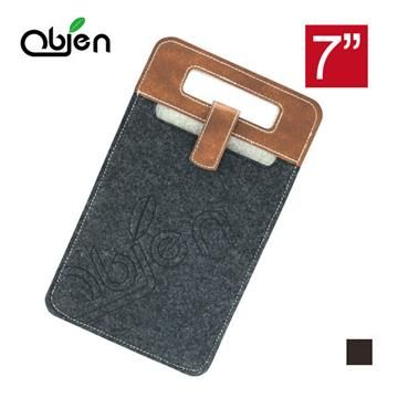 【南紡購物中心】 【OBIEN】防潑水7吋手提平板電腦保護袋(iPad mini適用) - 黑色