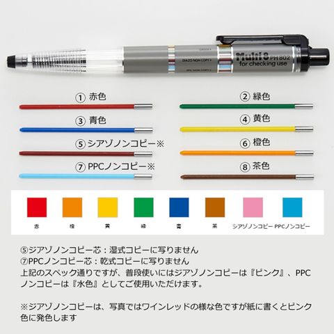 Pentel 飛龍 日本Super Multi 8八合一機能色鉛筆組PH802ST(2mm筆芯;附筆芯削鉛筆器)製圖筆繪圖筆