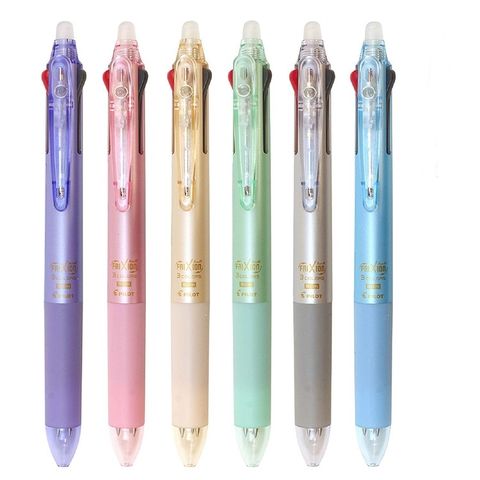 PILOT 百樂 日本FRIXION擦擦筆BALL 3 Slim原子筆LKFBS60UF系列0.38MM黑紅藍三色筆