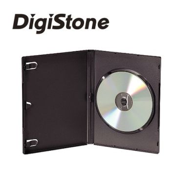 DigiStone 單片光碟片精裝優質軟盒/黑色 100PCS